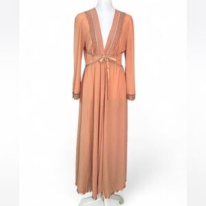 70s rose/peach blush colored dressing gown